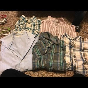 American Eagle Long Sleeve Men Button Up Shirts
